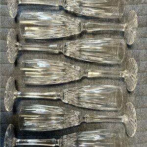Elegant Vintage Mikasa Crystal Champagne Flutes and crystal bowl